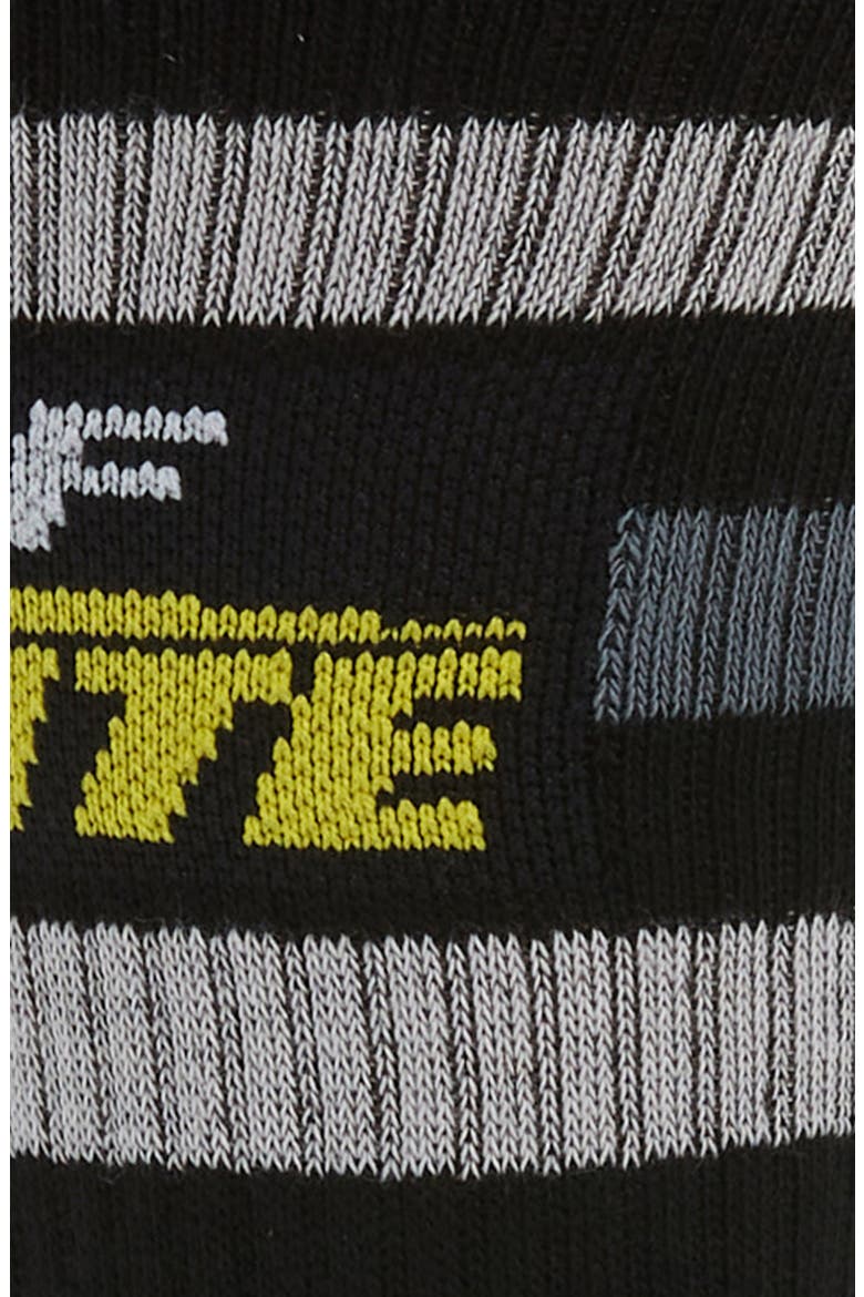Logo Sport Crew Socks, Alternate, color, BLACK/ YELLOW