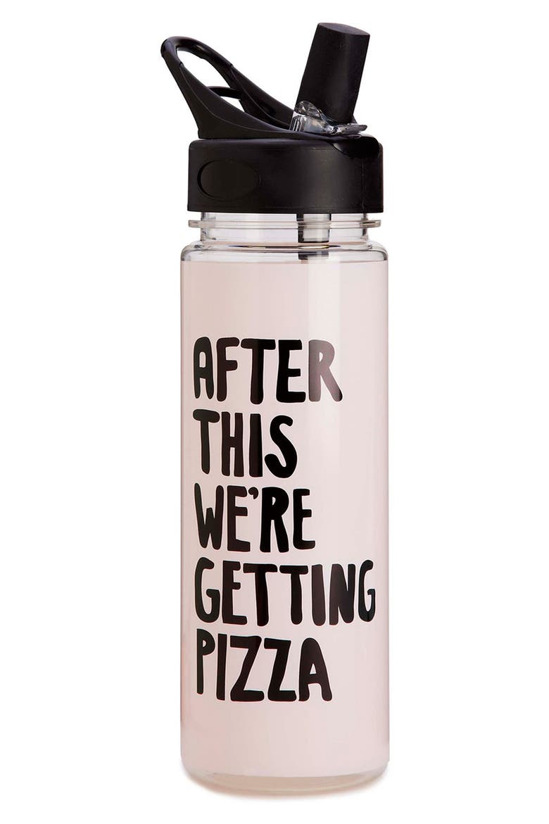 After This, We're Getting Pizza 20-Ounce Water Bottle, Main, color, PINK
