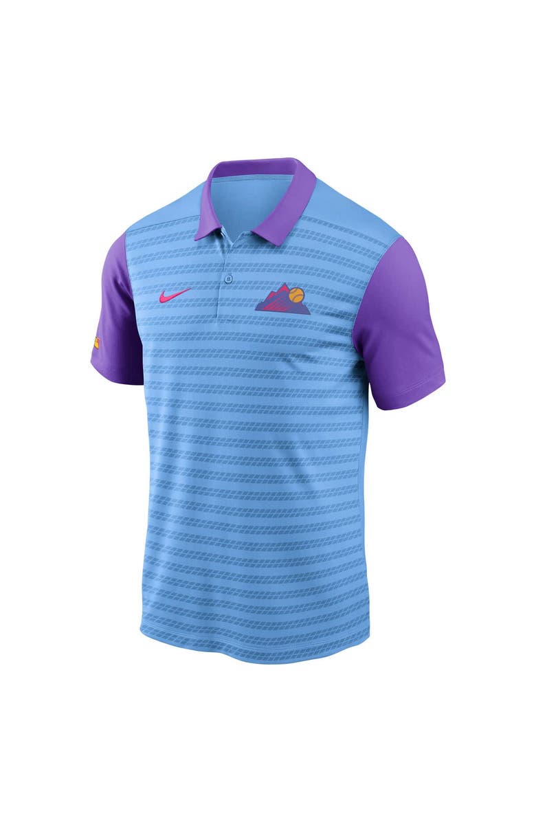 Nike Men's Nike  Light Blue/Purple Colorado Rockies 2025 City Connect Authentic Collection Victory Performance Polo, Alternate, color, Light Blue