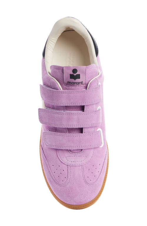 Isabel Marant Beth Mixed Leather Triple-grip Sneakers In Mauve/beige