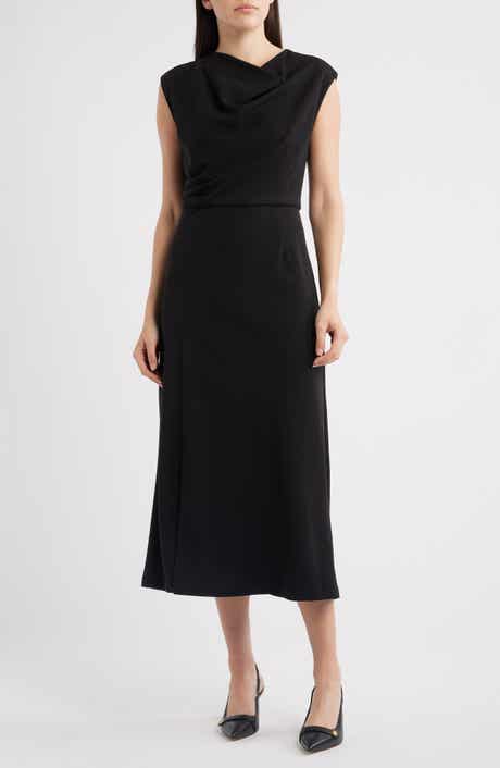 Cowl Neck Midi Dress