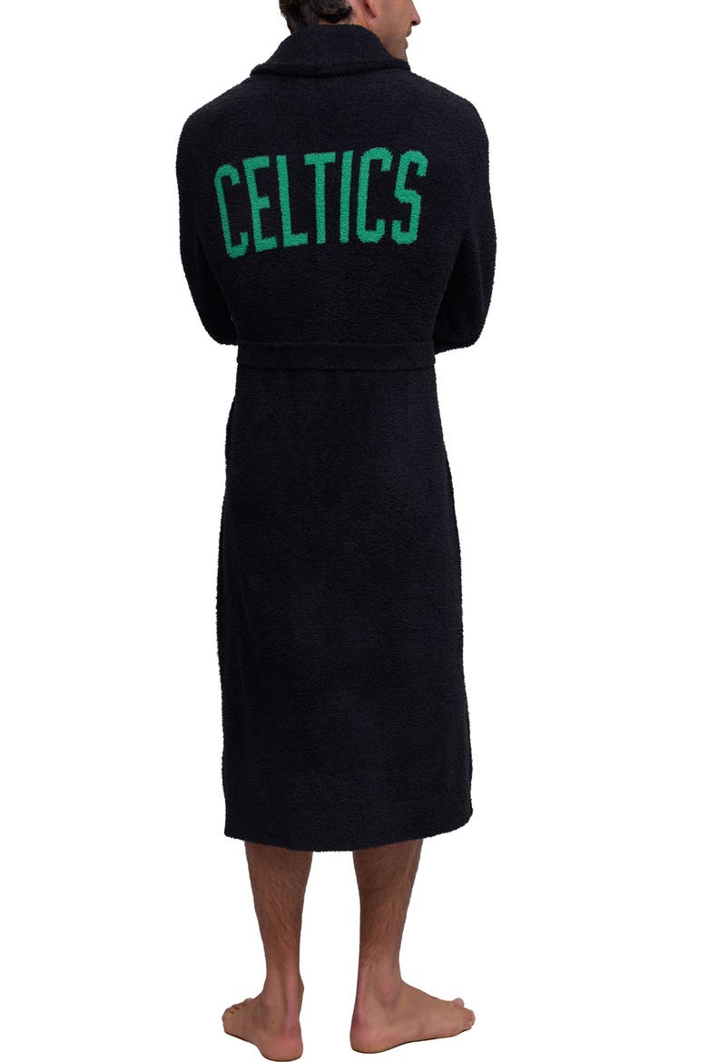 Boston Celtics Robe, Alternate, color, BLACK MULTI