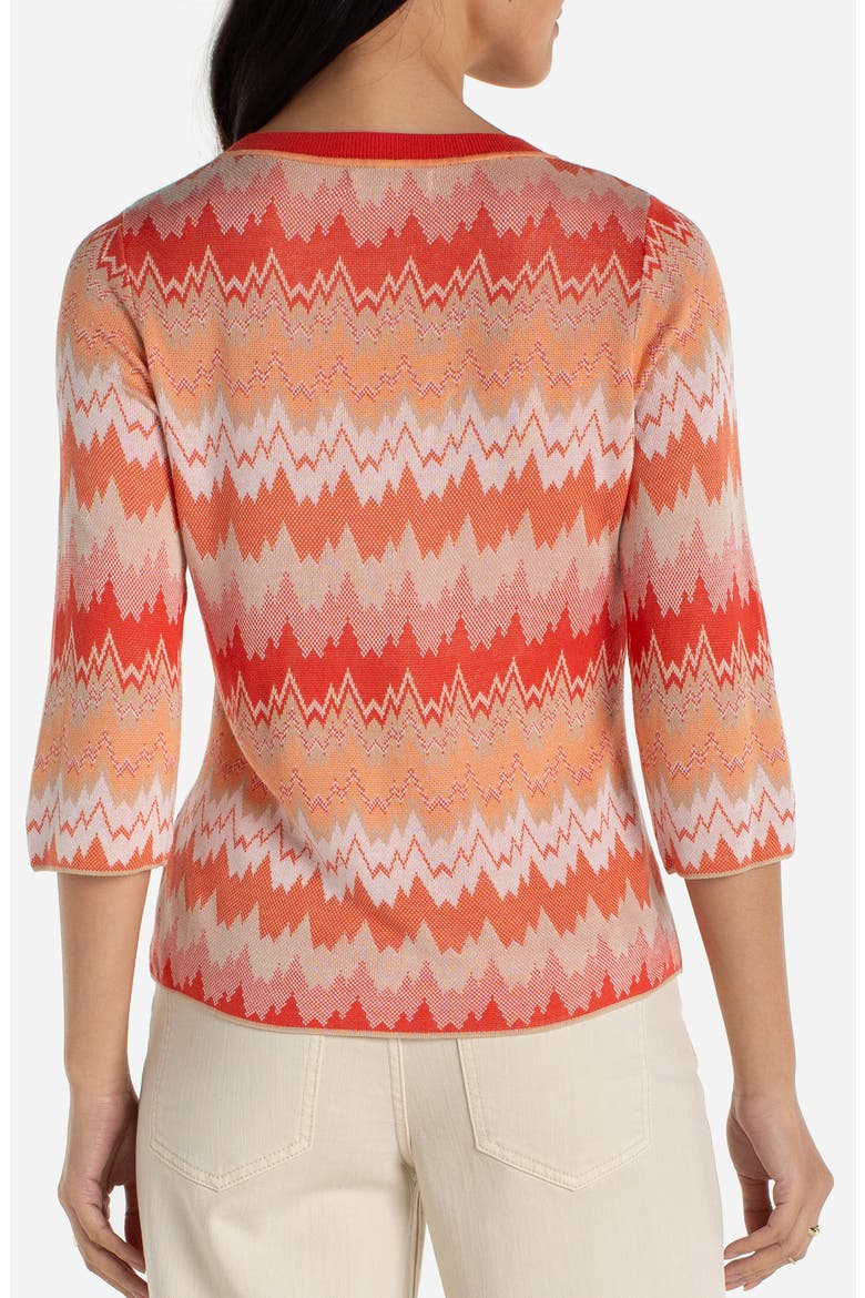 Three Quarter Sleeve Sweater, Alternate, color, ORANGETANCHEVRO