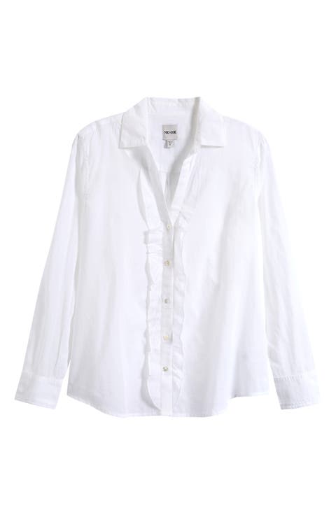 Ruffle Cotton Shirt