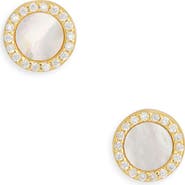 ARGENTO VIVO Mother of Pearl & Cubic Zirconia Stud Earrings