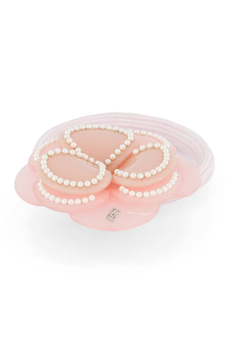 Camelia Acetate Hair Tie, Alternate, color, Pink