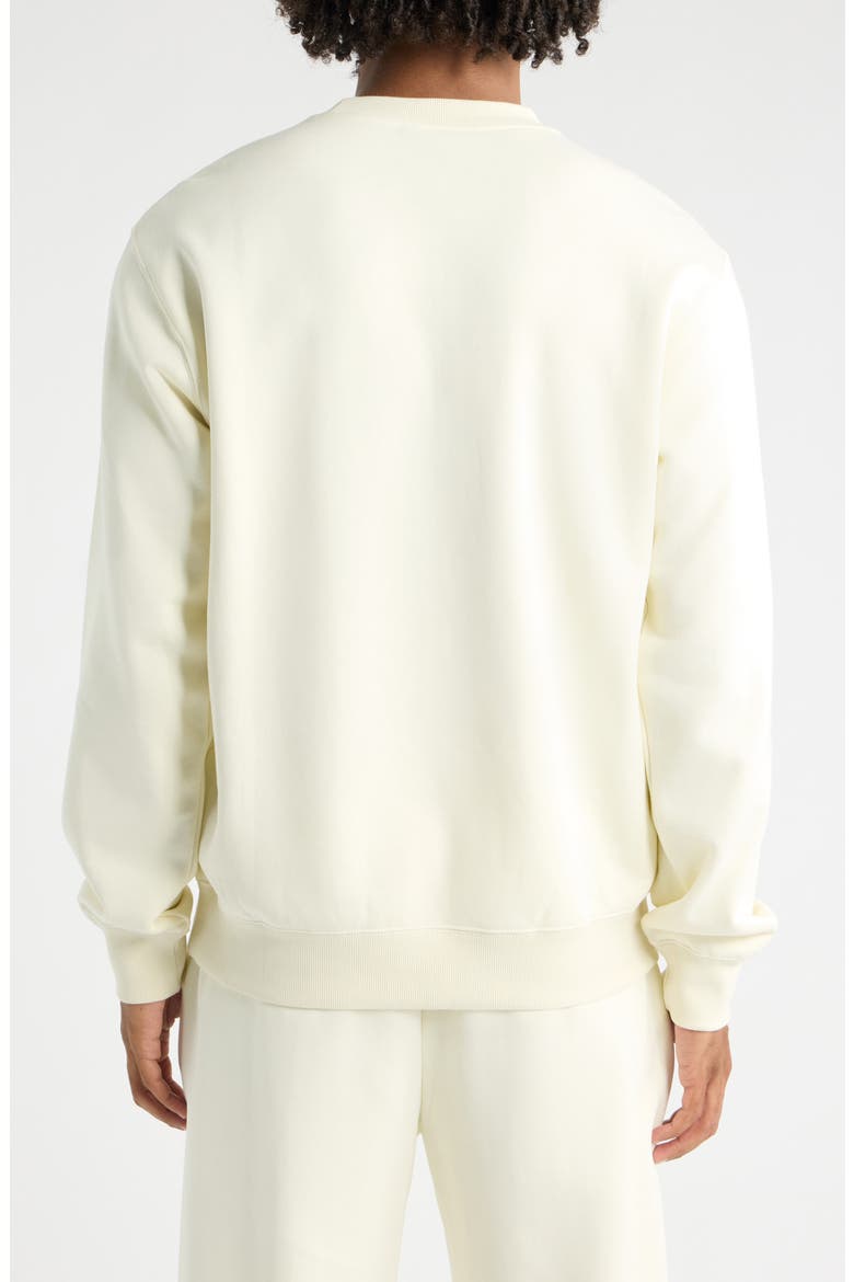 Logo Print Oversize Crewneck Sweatshirt, Alternate, color, SWEET CORN