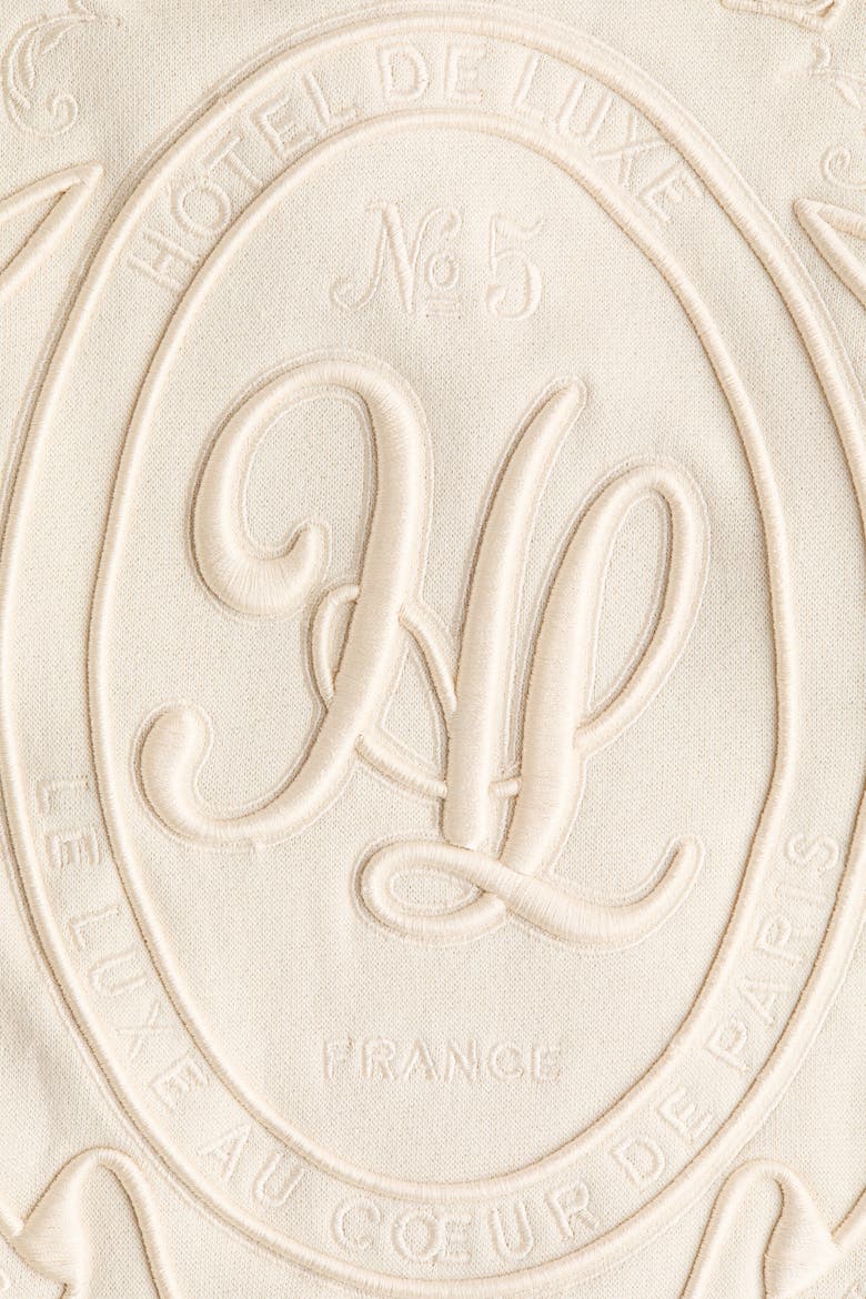 Motif-detail Sweatshirt, Alternate, color, Light beige/Hôtel de Luxe