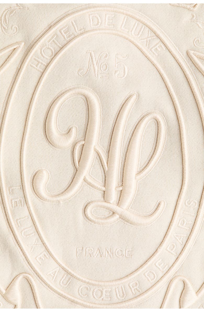 H&M Motif-detail Sweatshirt, Alternate, color, Light Beige/Hôtel De Luxe