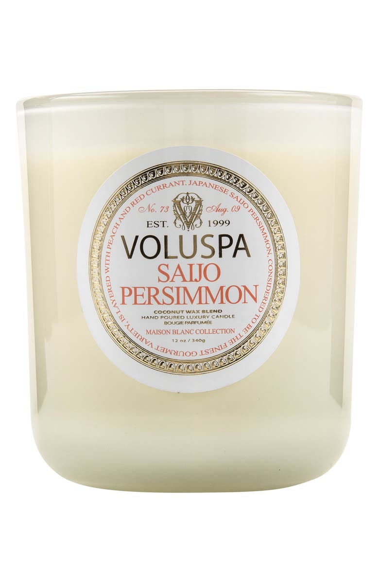 Voluspa Maison Blanc Saijo Persimmon Classic Maison Candle, Main, color,