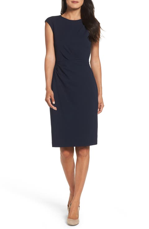 Ruched Ponte Sheath Dress (Online Only)