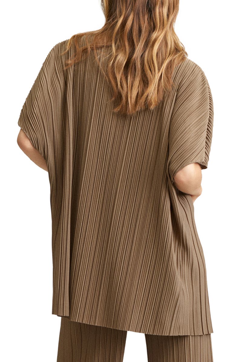 MANGO Oversize Plissé Open Front Jacket, Alternate, color, 