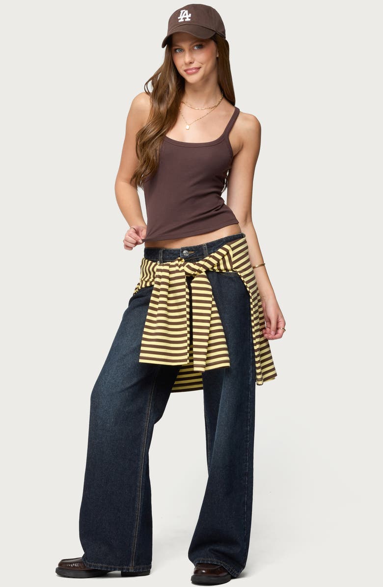 EDIKTED Basic Babe Crop Tank Top, Alternate, color, 