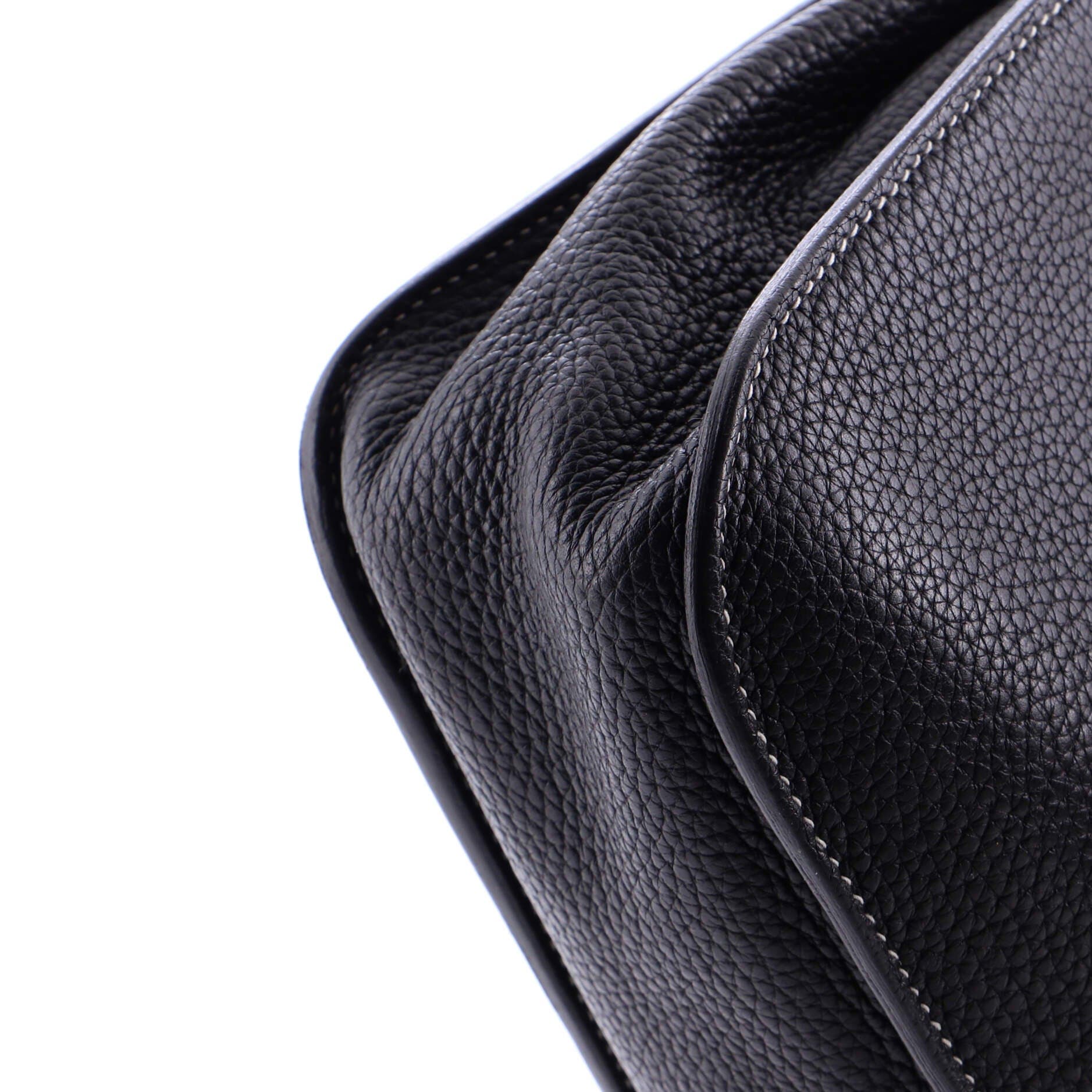 Pre-Owned Hermes Halzan Bag Clemence 31, Alternate, color, Bleu Indigo