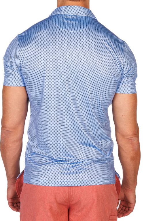 Tailorbyrd Mini Dots Performance Golf Polo In Blue