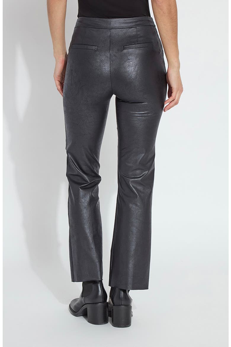 Elysse High Waist Stretch Faux Leather Pants, Alternate, color, BLACK