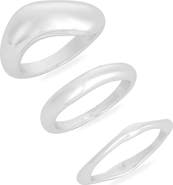 NORDSTROM RACK Set of 3 Wavy Rings