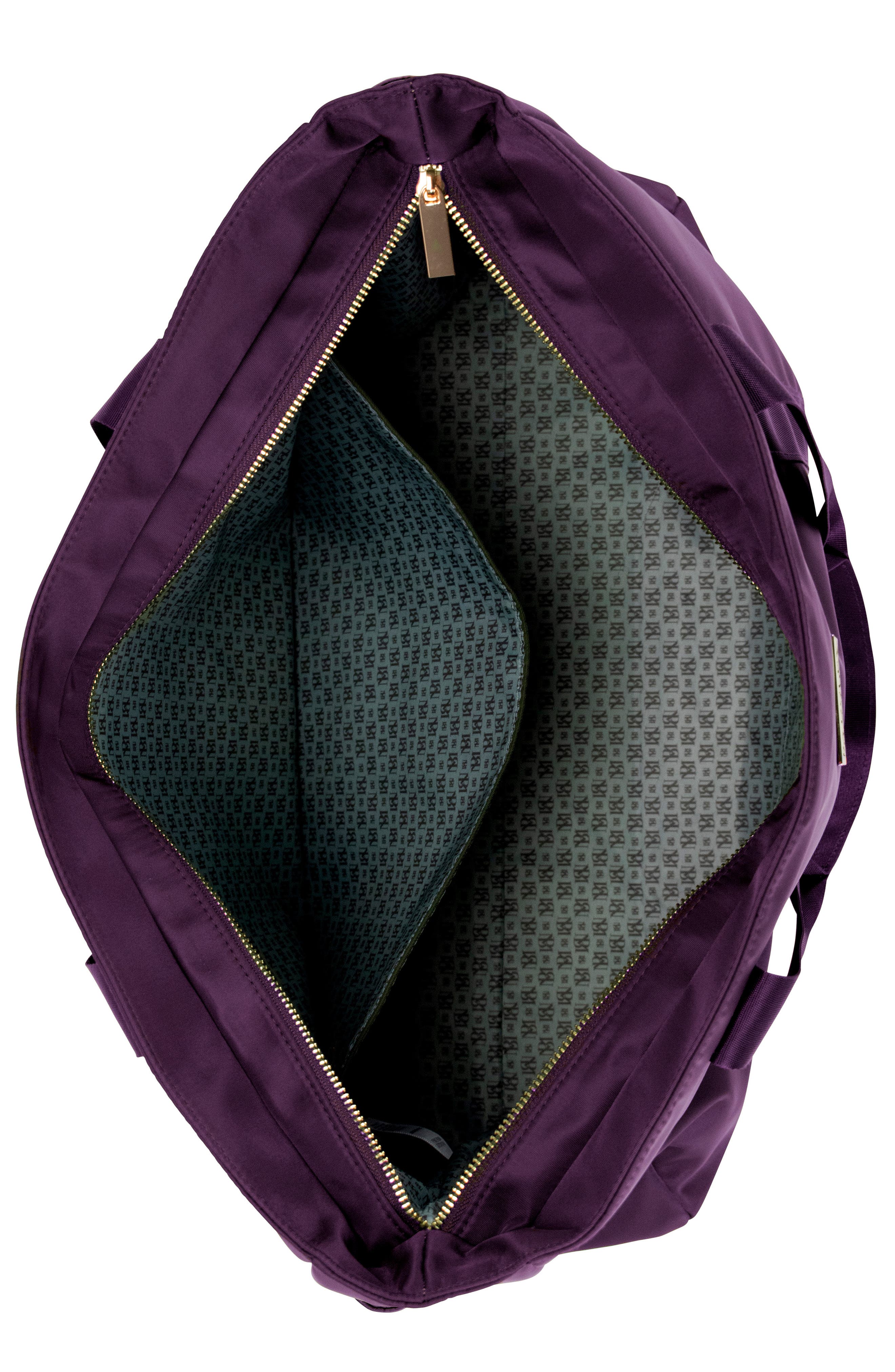 Uncomplicated Nylon Weekender Duffel Bag, Alternate, color, Purple
