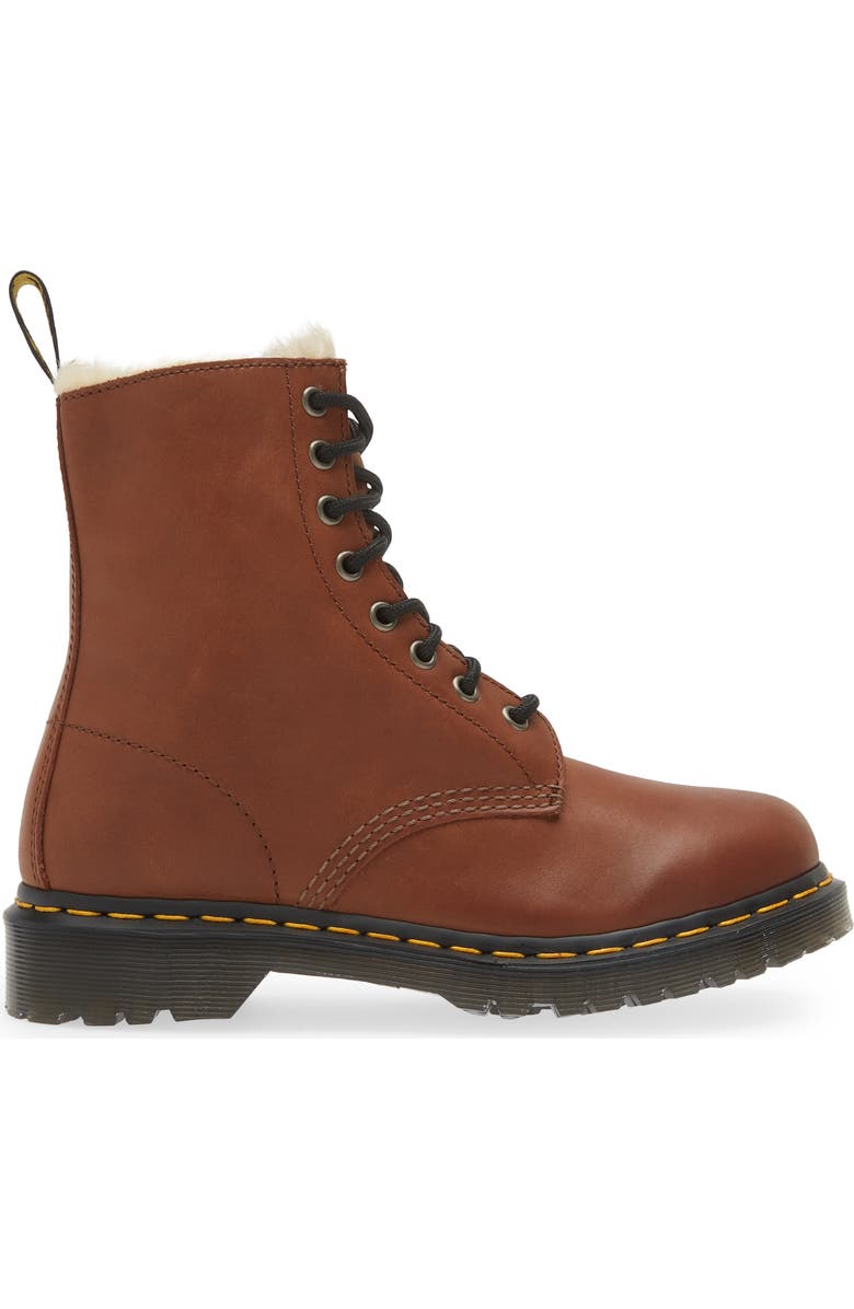 Dr. Martens 1460 Serena Faux Fur Lined Leather Boot, Alternate, color, Saddle Tan Farrier