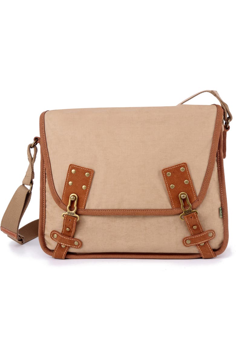 THE SAME DIRECTION Dolphin Studded Messenger Bag, Main, color,