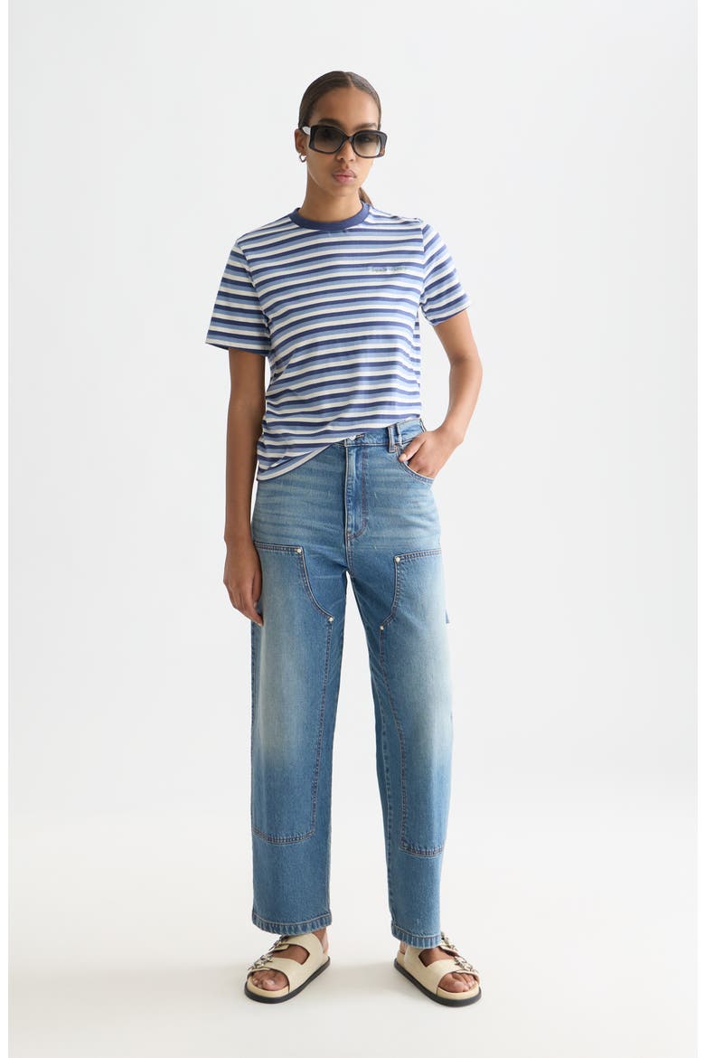 Stripe Cotton Ringer T-Shirt, Alternate, color, OCEANA STRIPES
