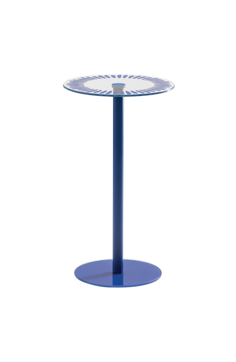 iDesign Round Printed Short Stiped Table, Alternate, color,