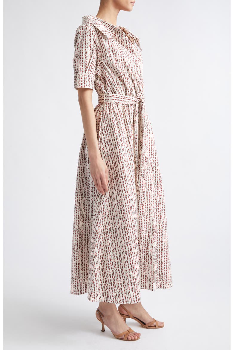 Lydia Stretch Cotton Poplin Midi Shirtdress, Alternate, color, STRAWBERRY BLUEBELL
