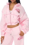 True Religion Crystal Cherry Full Zip Hoodie