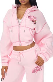 True Religion Crystal Cherry Full Zip Hoodie