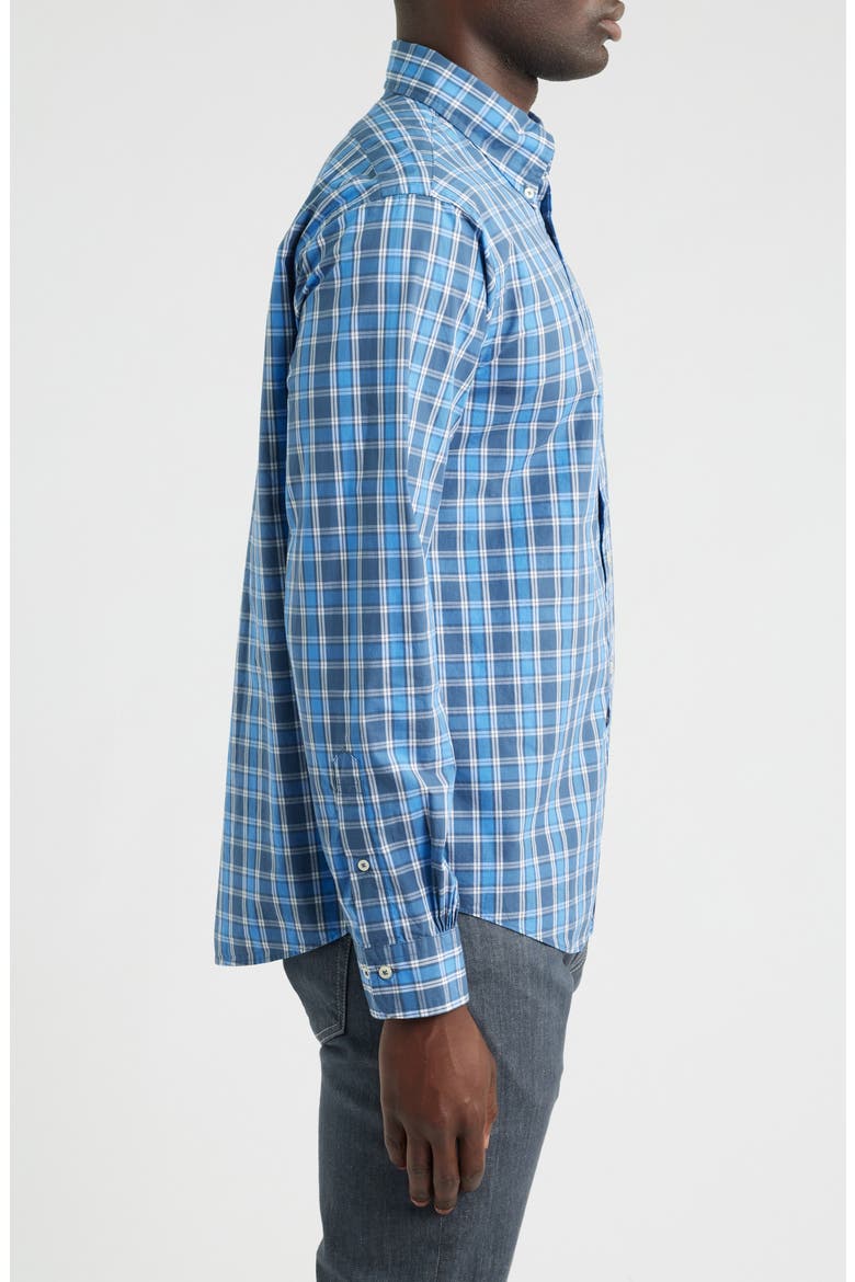 Friday Plaid Cotton Poplin Button-Down Shirt, Alternate, color, REGATTA OUTLINE CHECK