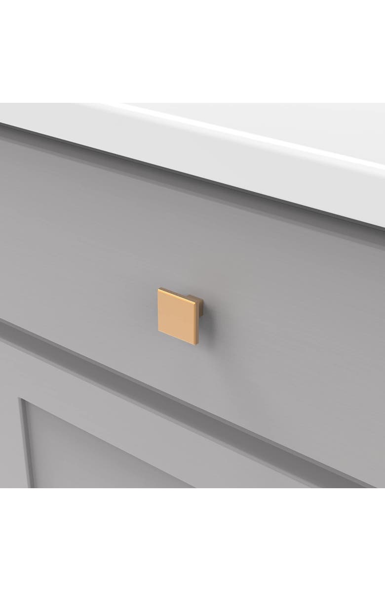 Heritage Designs Cabinet Knobs 10Pk Brushed Brass, Alternate, color, Brown