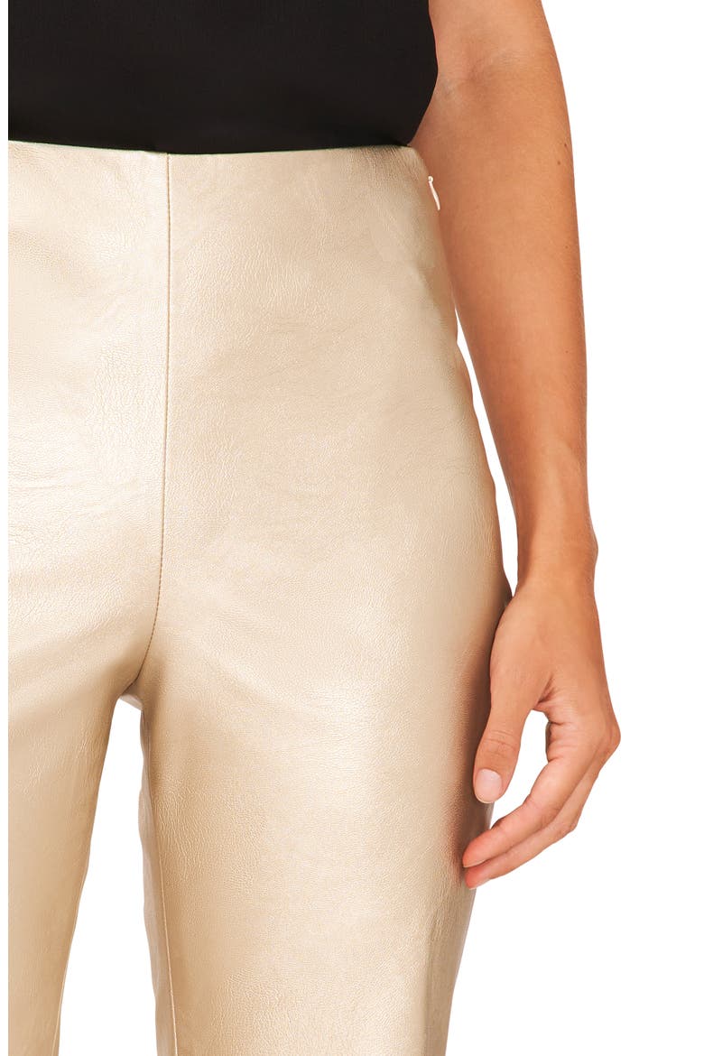 Metallic Faux Leather Trousers, Alternate, color, METALLIC GOLD
