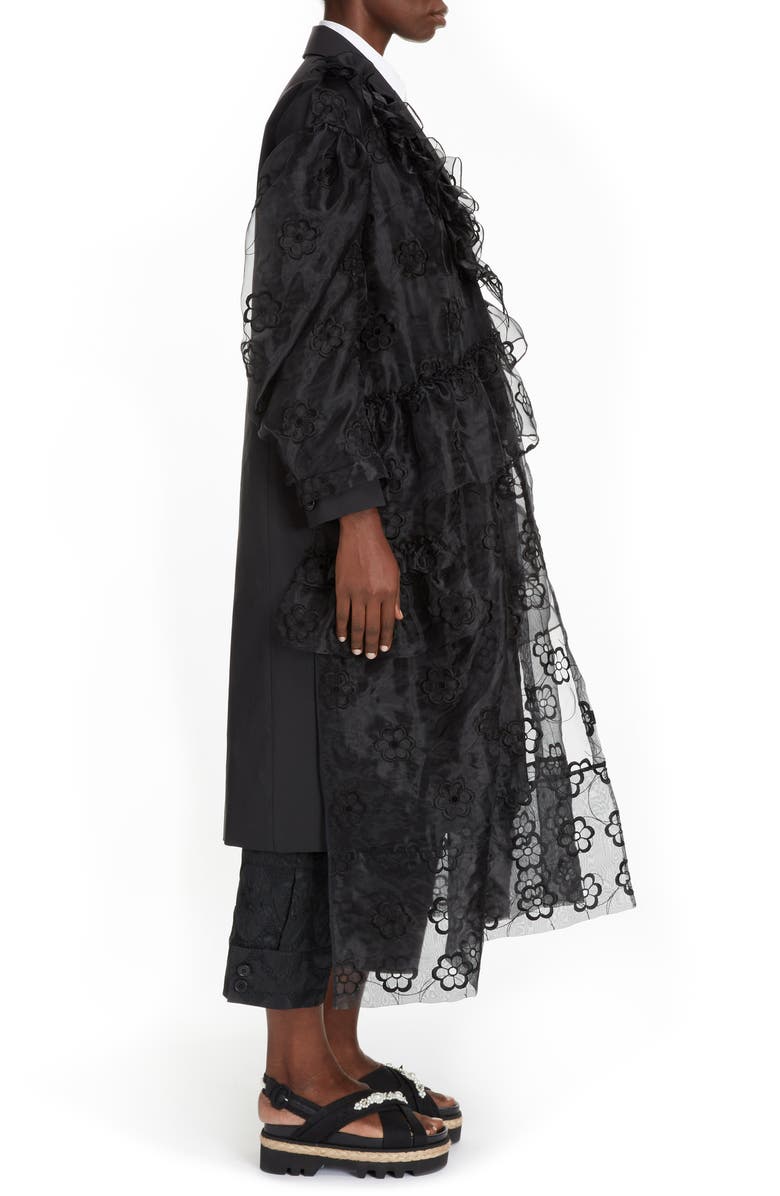 Simone Rocha Daisy Ruffle Organza Coat, Alternate, color, 