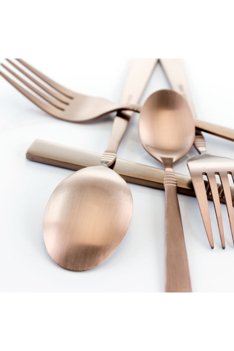 Cravat 20 Piece Flatware Utensil Set, Alternate, color, Matte Rose