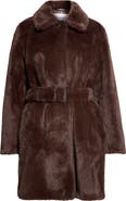Burberry Belvedere Belted Faux Fur Coat