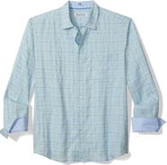 Tommy Bahama Barbados Breeze Playa Plaid Stretch Linen Blend Button-Up Shirt