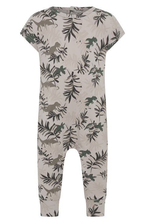 Dino Park Stretch Cotton Romper (Baby)