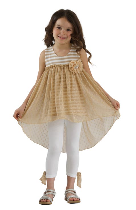 Girls Seaside Sunset Bow Legging Set (Toddler, Little Kid & Big Kid)