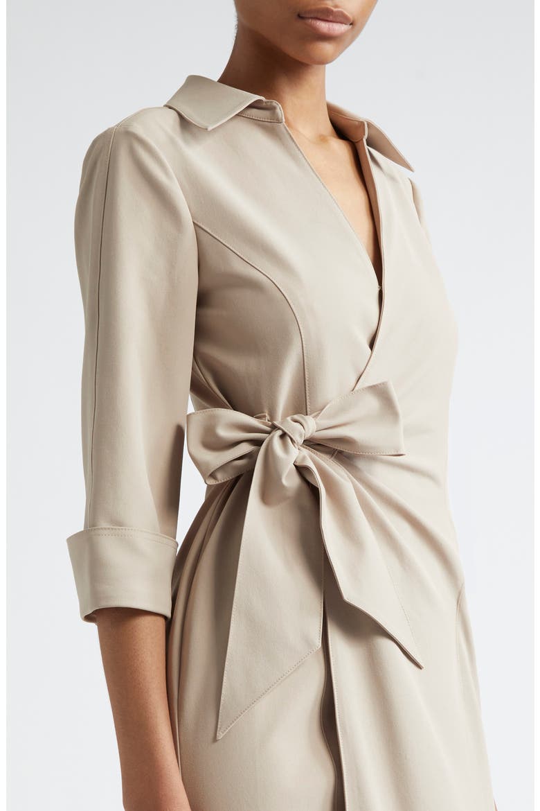 Cayleigh Wrap Midi Dress, Alternate, color, KHAKI