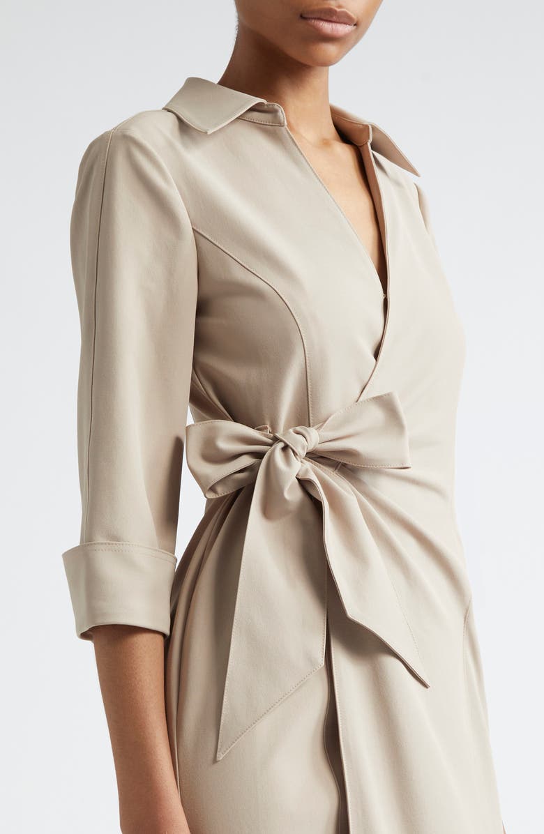 Cinq à Sept Cayleigh Wrap Midi Dress, Alternate, color, Khaki