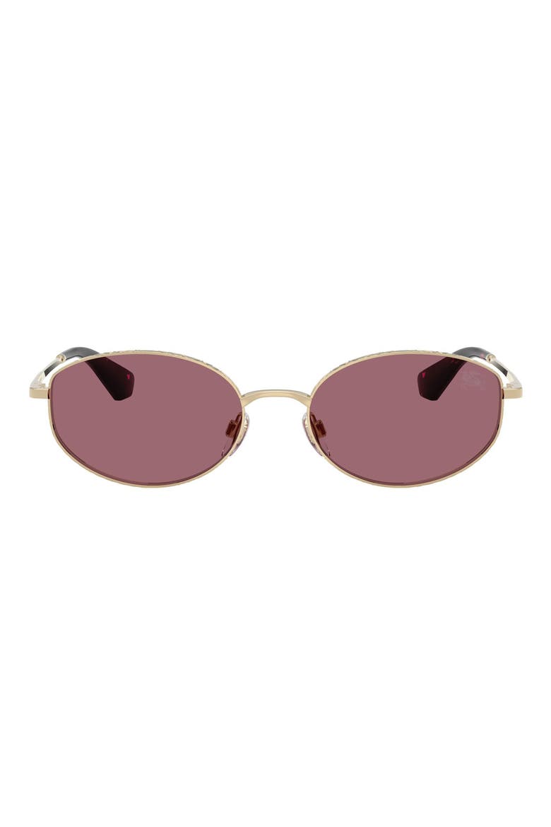55mm Oval Sunglasses, Main, color, LIGHT GOLD / VIOLET