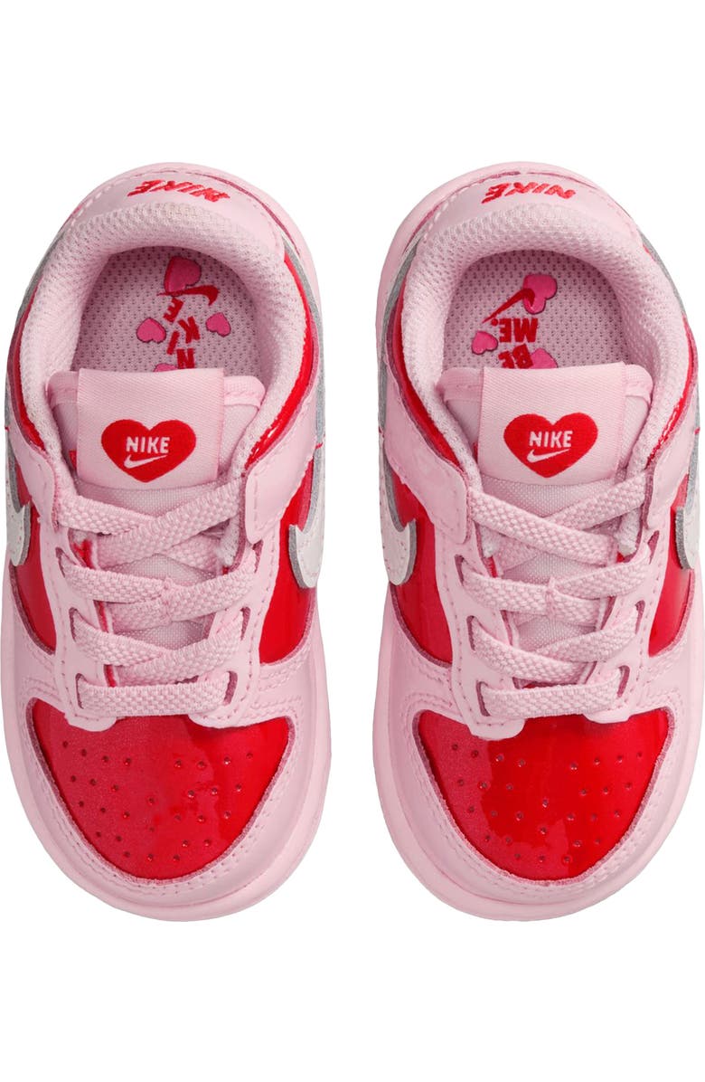 Nike Kids' Dunk Low Basketball Sneaker, Alternate, color, Pink Foam/White
