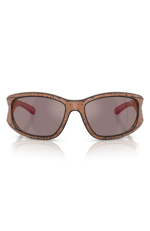 DL3012U 61mm Mirrored Rectangular Sunglasses