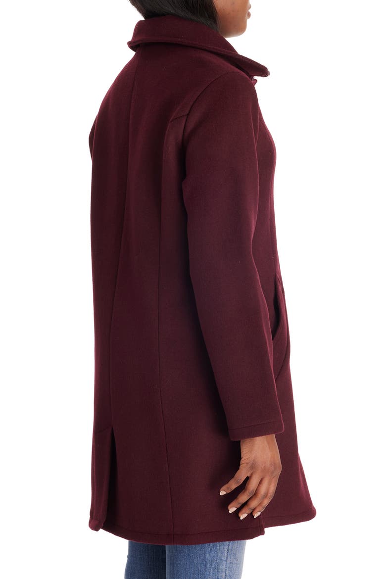 Khloe 3-in-1 Wool-Blend Maternity Coat Semi-Fitted, Alternate, color, BURGUNDY