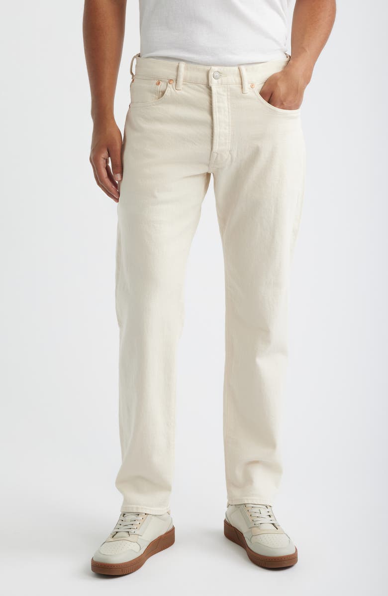 Madewell The 1991 Artisan Comfort Selvedge Straight Leg Jeans, Main, color, Ecru