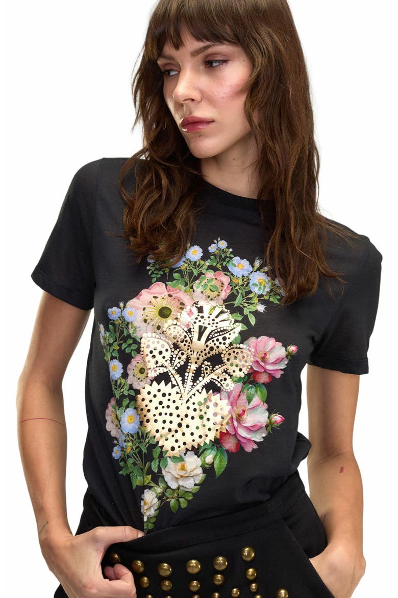 Heart of Gold Tee, Alternate, color, BLACK