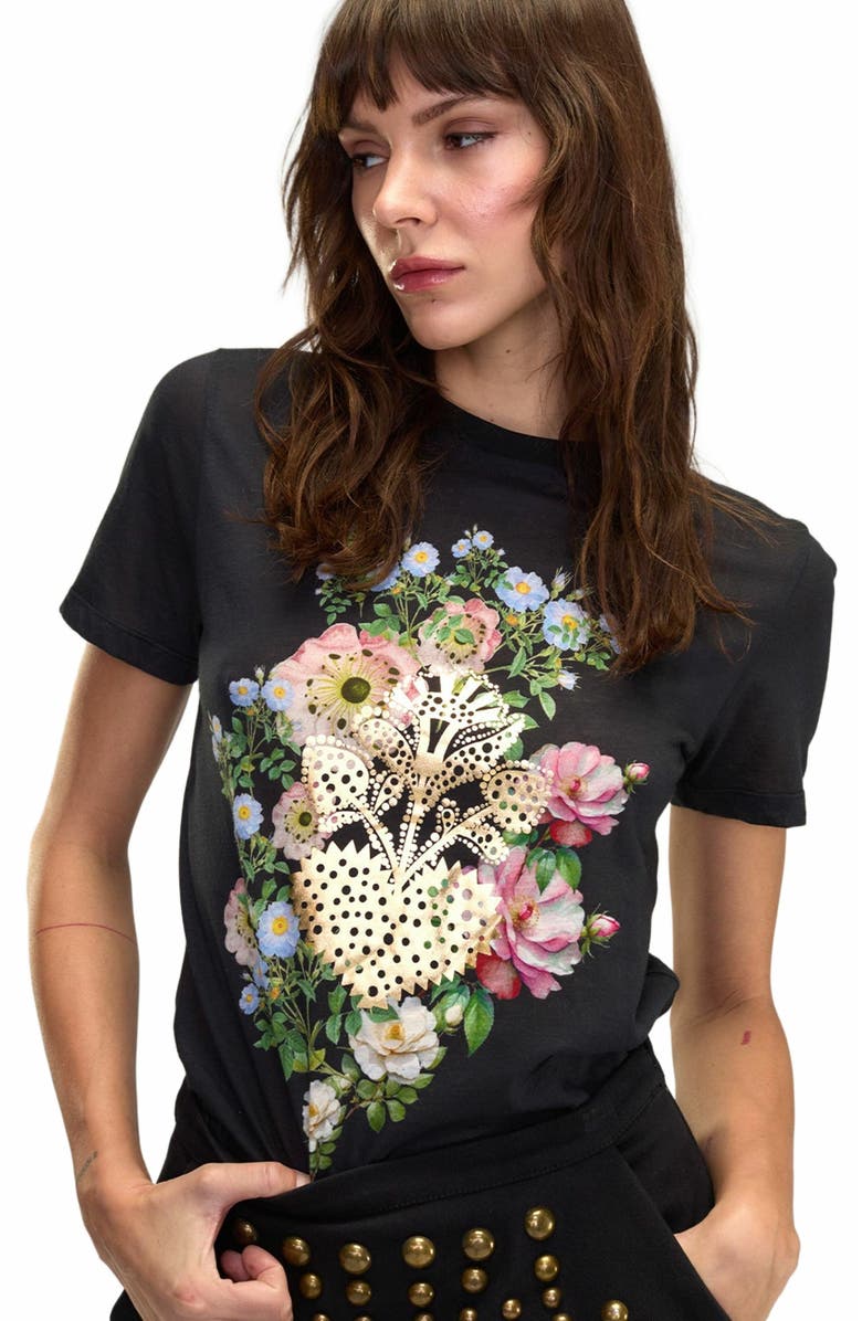 Cynthia Rowley Heart of Gold Tee, Alternate, color,