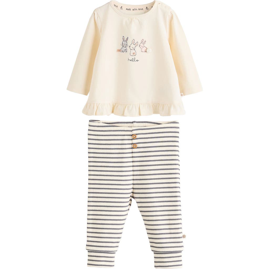 NEXT Bunny Shirt & Leggings Set in Beige Multi  product