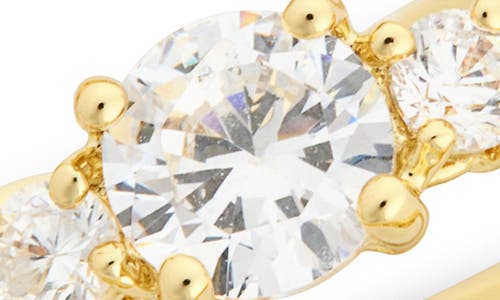Covet Set Of 3 Cz Nesting Rings In Clear/gold