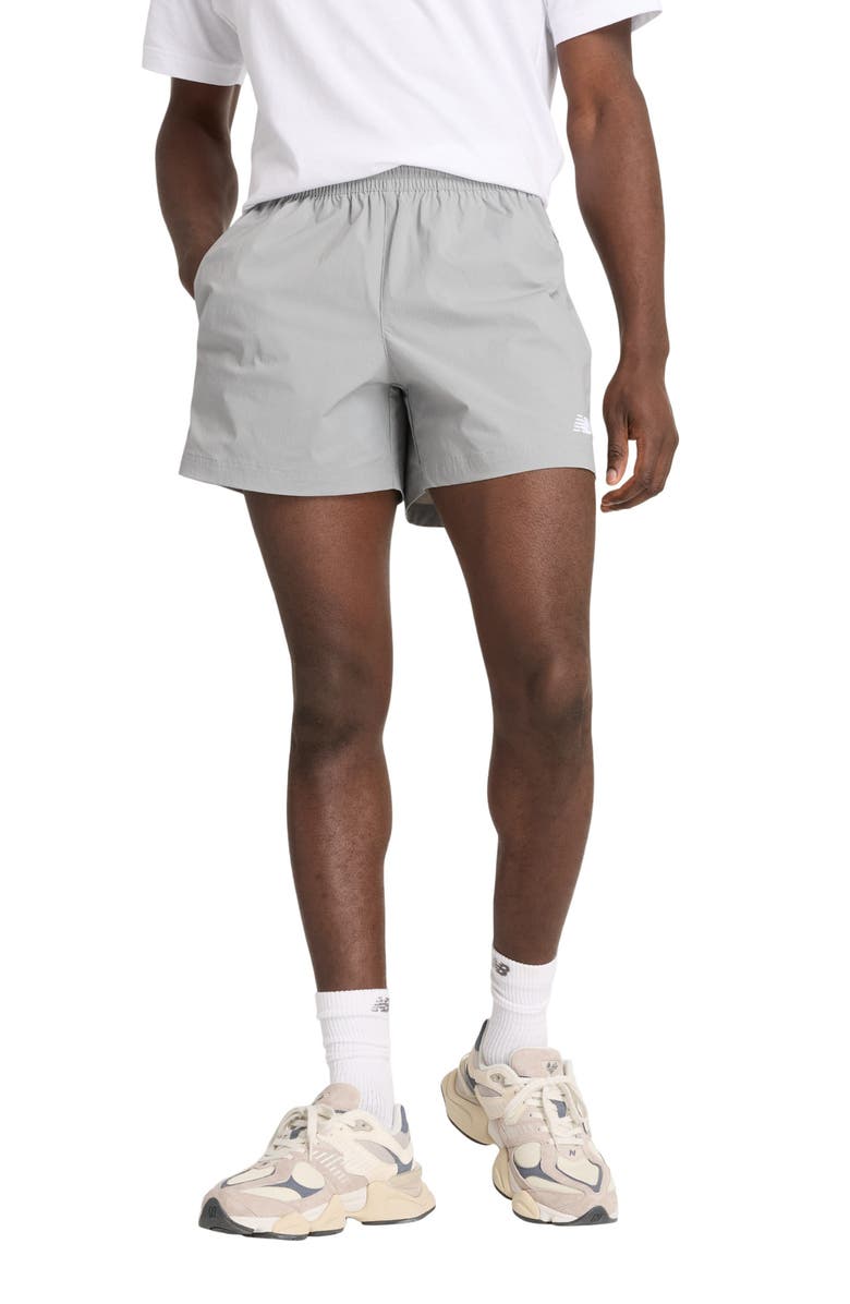 New Balance Athletics Woven Stretch Nylon Shorts, Main, color, Slate Grey